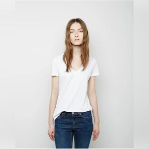 Acne Studios White V-Neck Short Sleeve Tee sz XS